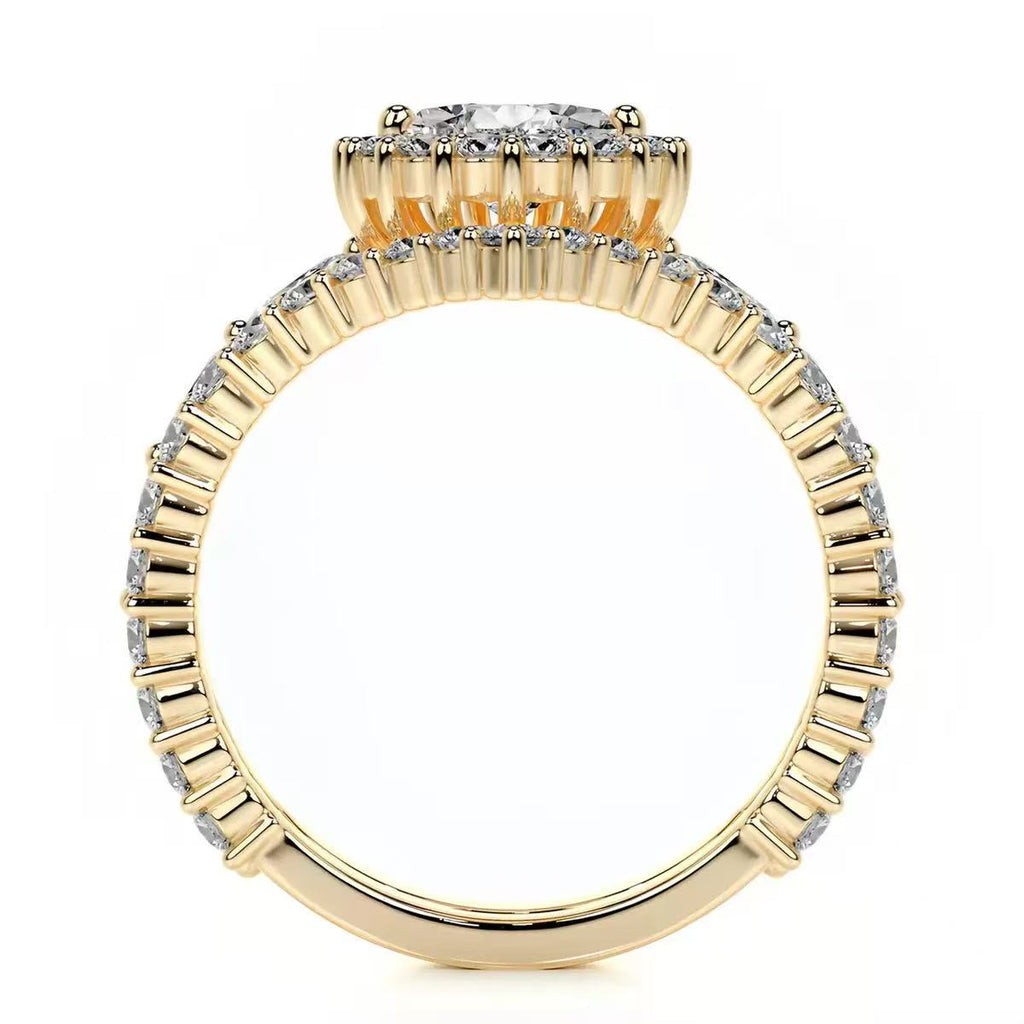 14K Gold 2 Carat Oval Cut Lab-Grown Diamond Ring, Color D, Clarity VS1, IGI Certified. Stackable Light Luxury Elegant Style, Daily Versatile Engagement & Proposal Diamond Ring