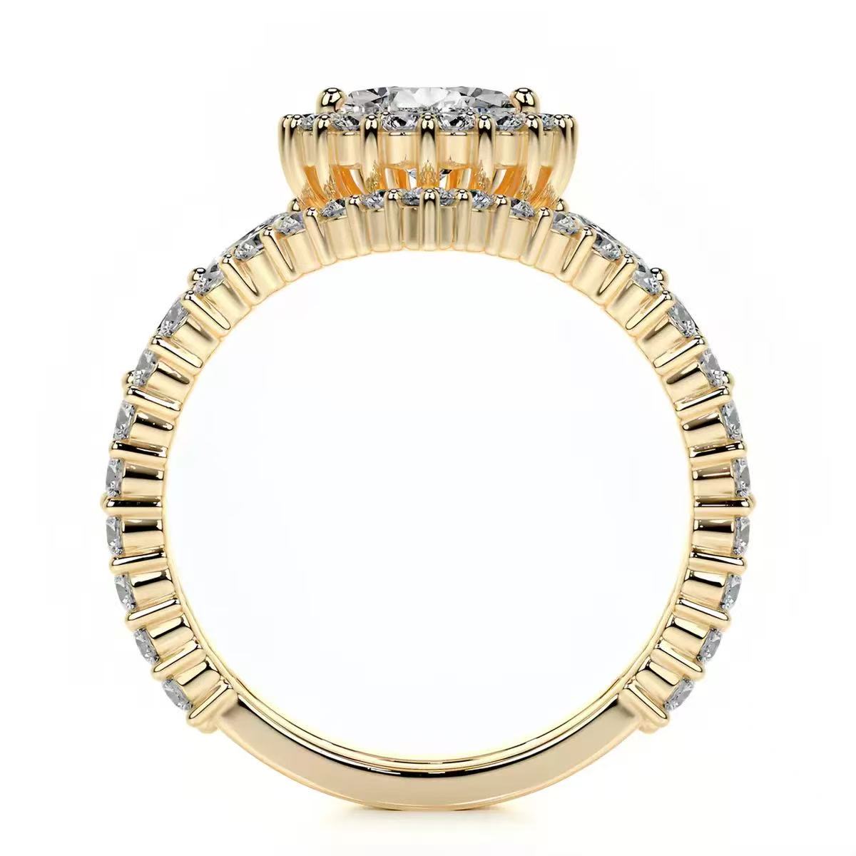 14K Gold 2 Carat Oval Cut Lab-Grown Diamond Ring, Color D, Clarity VS1, IGI Certified. Stackable Light Luxury Elegant Style, Daily Versatile Engagement & Proposal Diamond Ring