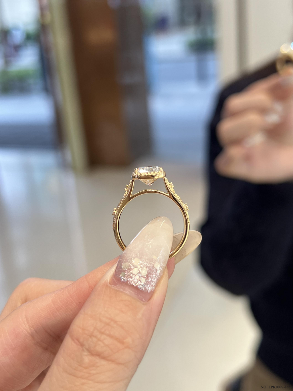 18K Gold 3-Carat Radiant-Cut Lab-Diamond Vintage Statement Ring with Milgrain Detailing-Engagement Rings