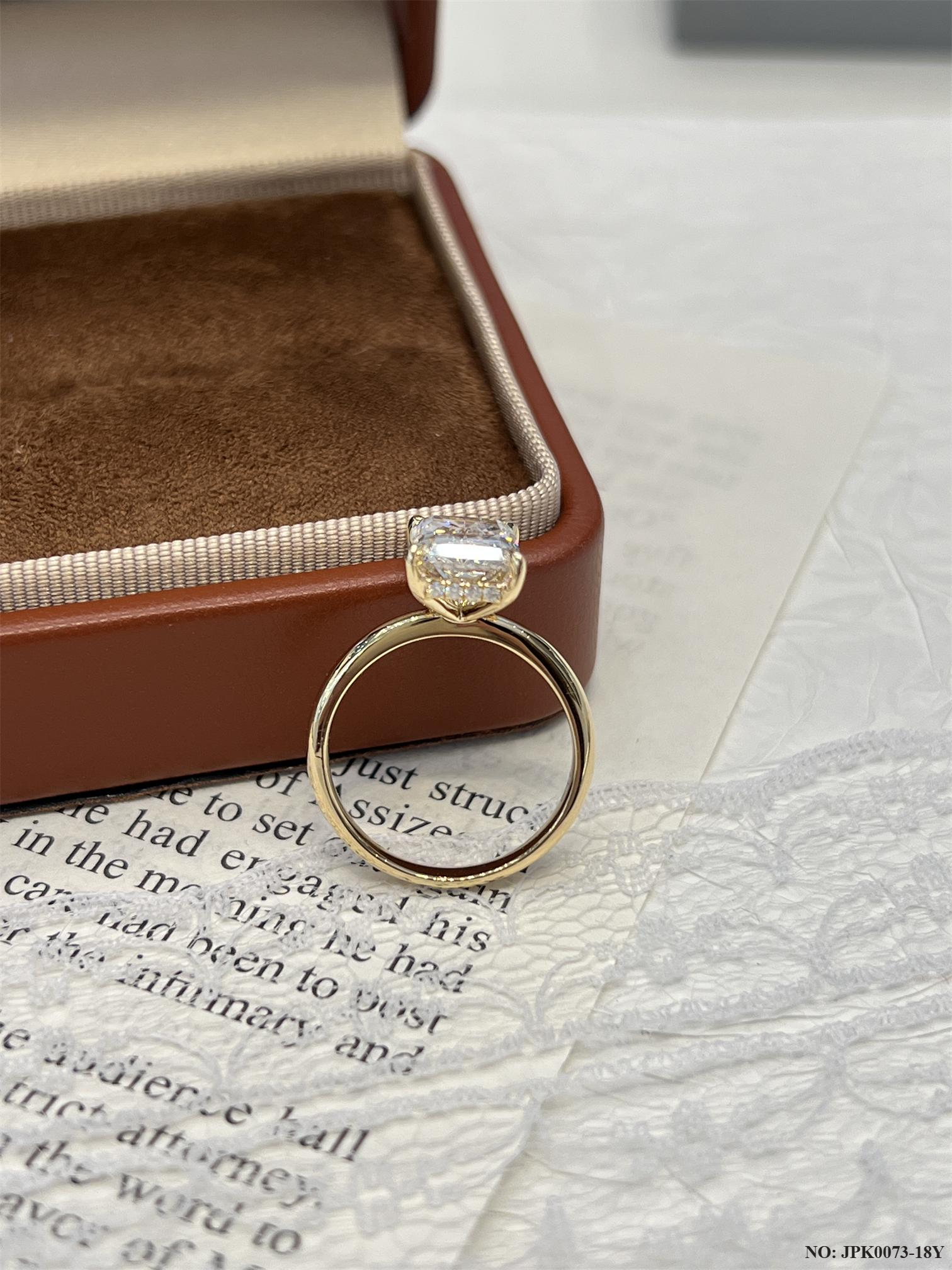 18K Gold 3-Carat Radiant Cut Lab-Grown Diamond Ring, Women's Engagement & Wedding Ring, Luxury Side Pave Cluster Accent Statement Diamond Ring