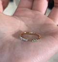 018 Band Diamond size 5.5 925 Silver 18K Gold Plated