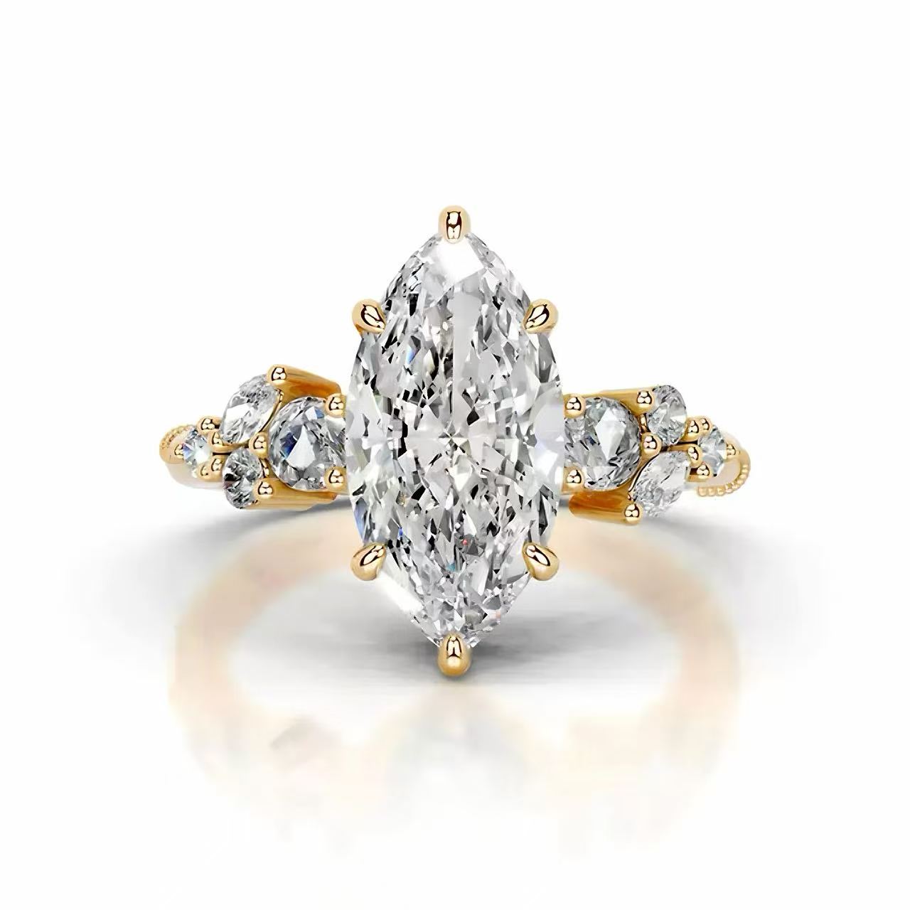 14K Gold D Color VS1 Clarity 5 Carat Radiant Cut IGI Certified Lab-Grown Diamond Ring, Light Luxury Elegant Style, Versatile Daily Wear Engagement & Proposal Ring