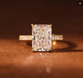 046 for Lace 18k gold  ring 3CT Radiant Deposit $800 size:5.5
