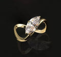 048 for Rey Marquise twist ring setting only,  14K gold, no center stone size:6.5
