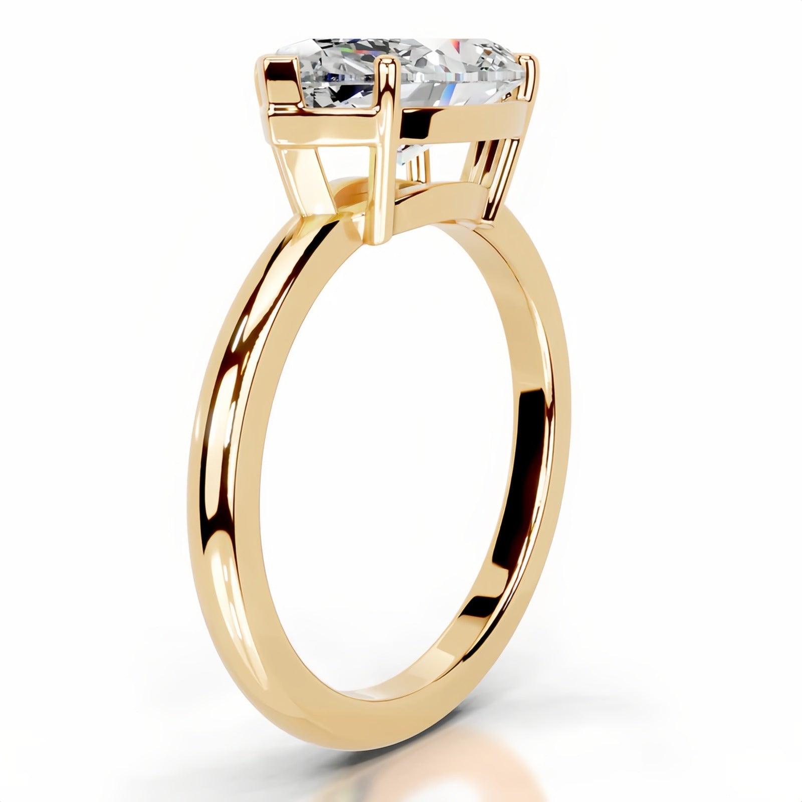 2 Carat Marquise Cut Lab-Grown Diamond Ring  D VS1 IGI Certified, 18K Gold Classic Solitaire Engagement & Proposal Ring