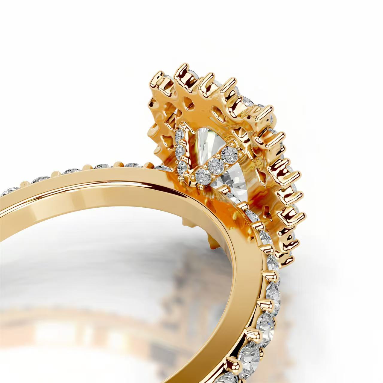 14K Gold 2 Carat Oval Cut Lab-Grown Diamond Ring, Color D, Clarity VS1, IGI Certified Stackable Light Luxury High-End Style, Daily Versatile Engagement & Proposal Diamond Ring