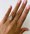 018  5 carat Marquis 14k size 8.5 D color VS1 purity Lab diamond ring