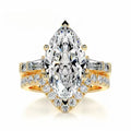 14K  Gold 5 Carat Marquise Cut Lab-Grown Diamond Ring, D Color, VS1 Clarity, IGI Certified. Stackable light luxury premium style, versatile daily wear engagement & proposal ring