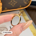 030  For silsan custom 1ct D VS1 round lab grown diamond ring size 7